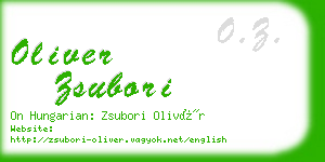 oliver zsubori business card